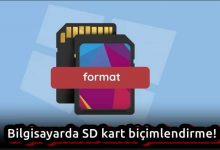 Bilgisayarda SD Kart Biçimlendirme