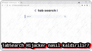 TabSearch Hijacker Nasıl Kaldırılır?