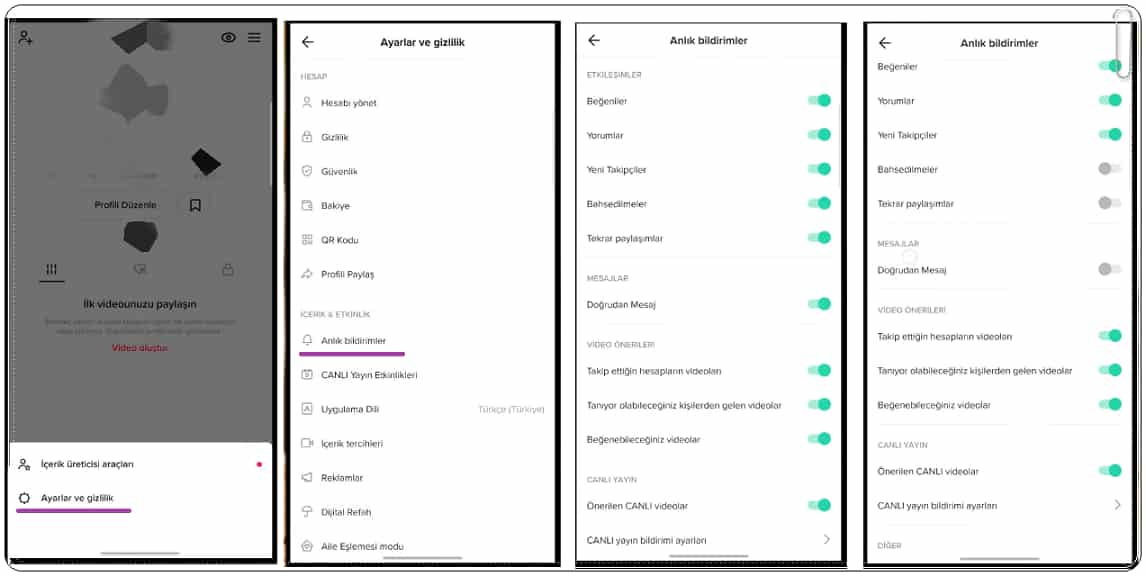 TikTok Bildirimlerini Kapatma!