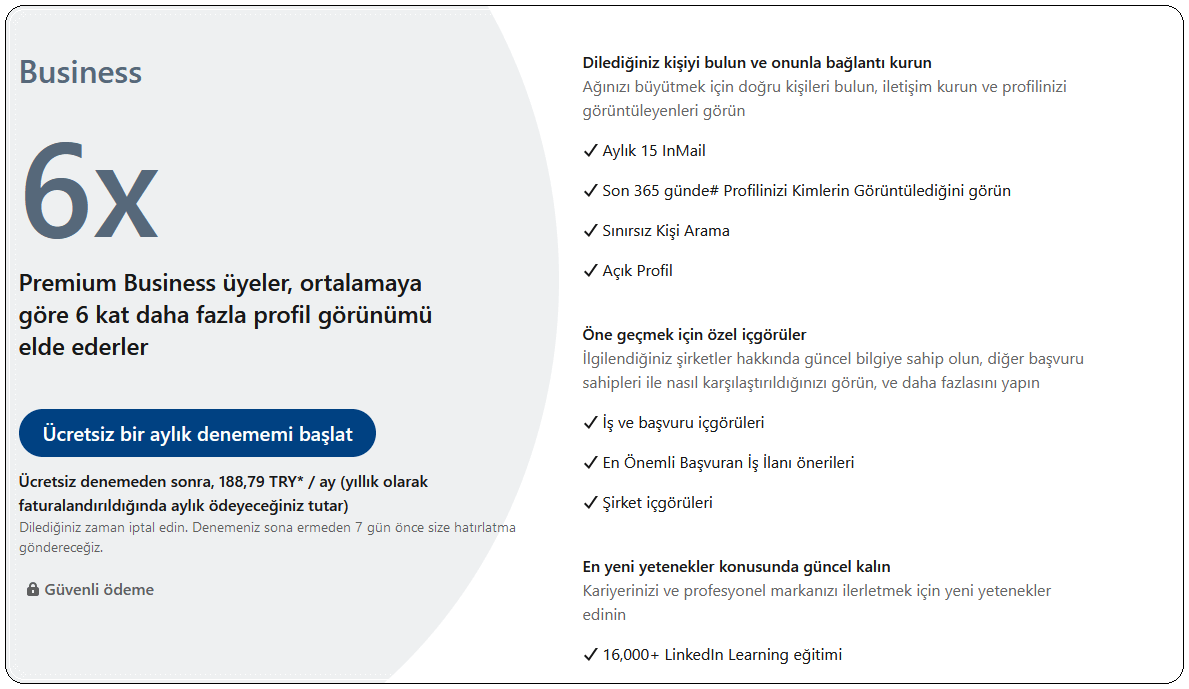 Linkedin Premium Aylık Ücreti Ne Kadar ?