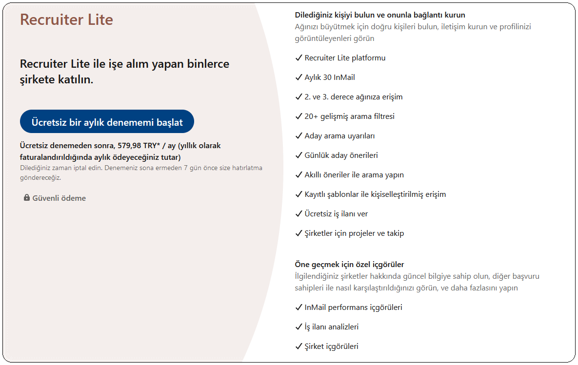 Linkedin Premium Aylık Ücreti Ne Kadar ?