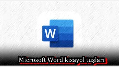 Microsoft Word Kısayol Tuşları