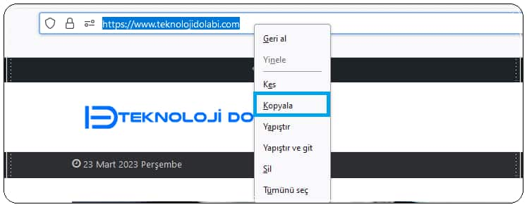 Bilgisayar veya Telefonda URL Kopyalama Nasıl Yapılır?