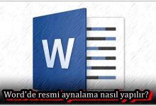 Word'de Resmi Aynalama Nasıl Yapılır?