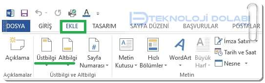 Word'de Her Sayfaya Farklı Başlık Nasıl Oluşturulur?