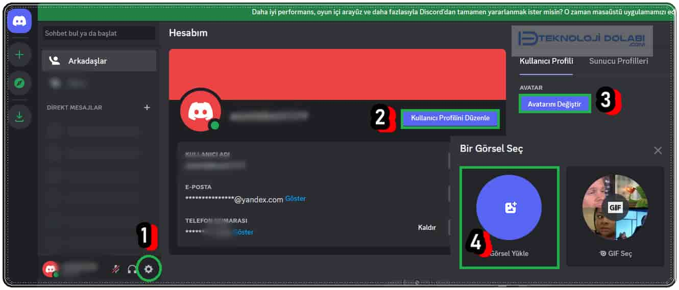 Discord Profil Resmini Görünmez Nasıl Yapabilirim?