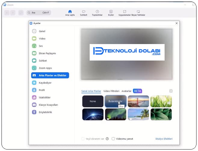 Zoom Arka Plan Bulanıklaştırma Nasıl Yapılır?