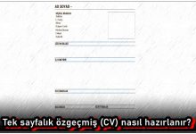 Tek Sayfalık Kısa CV Nasıl Oluşturmak için Dikkat Etmeniz Gereken 11 Madde!