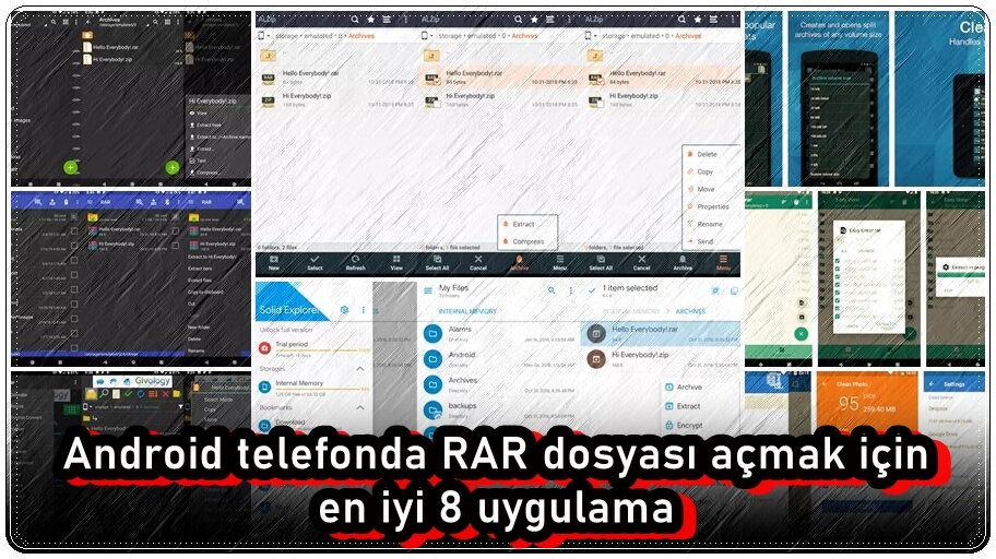 Android Telefonda RAR Dosyası Açmak İçin En İyi 8 Uygulama