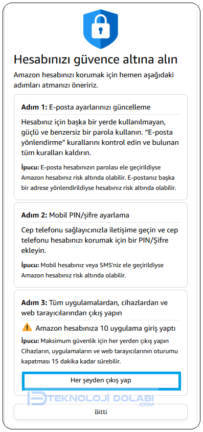 3 Adımda Amazon Hesabından Çıkış Yapma