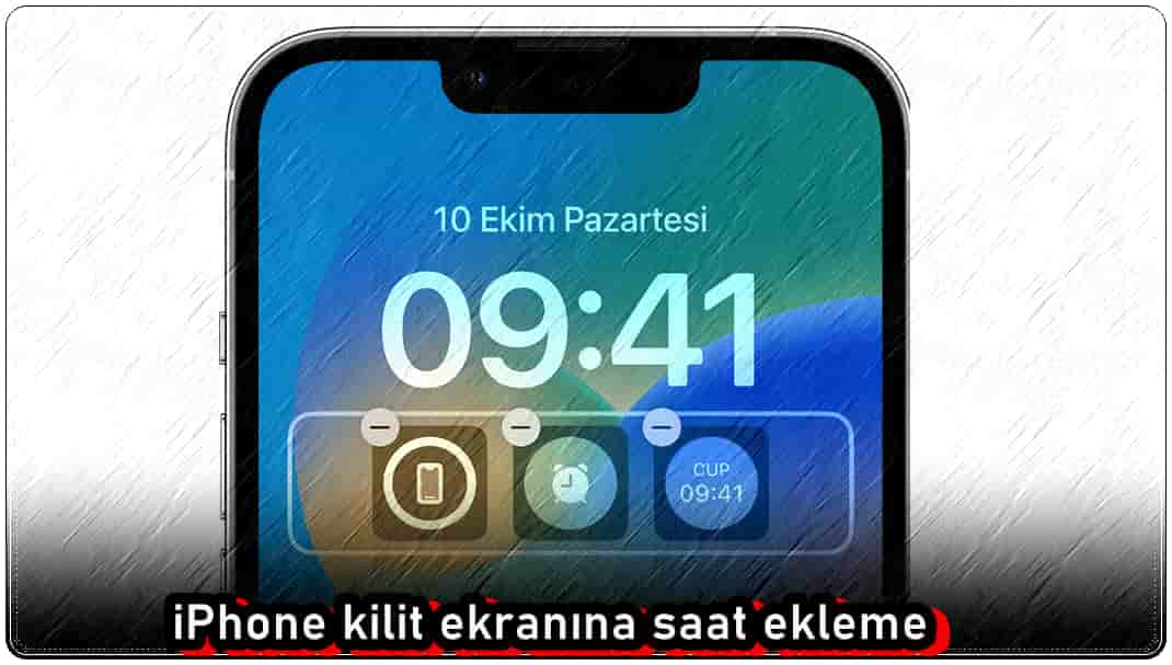 iPhone Kilit Ekranına Saat Ekleme