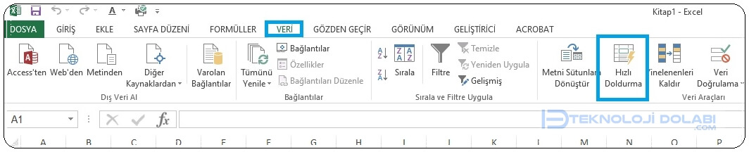 Excel'de Ad Soyad Birleştirme