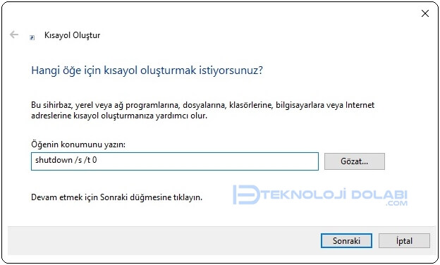 Windows 11 Kapatma Kısayolu Tuşu Nasıl Eklenir?